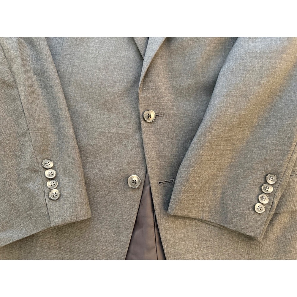 Joseph Abboud Blazer Mens 42S Gray Wool Two-Button Sport Coat Jacket - Picture 10 of 16